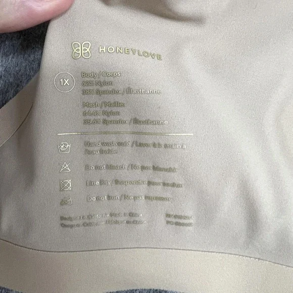 Honeylove Bra Womens 1X Beige Wireless Padded Lightly Lined Plus Size Mesh - Picture 4 of 16